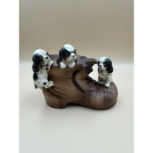 Vintage Lipper & Mann Cocker Spaniel Puppy Shoe Piggy Bank